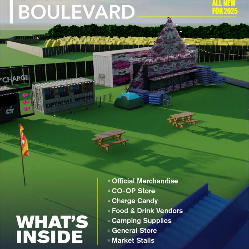 Downtown The Boulevard Render with bullet point list of what's inside