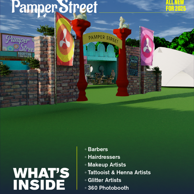Downtown Pamper Street Render with bullet point list of what's inside