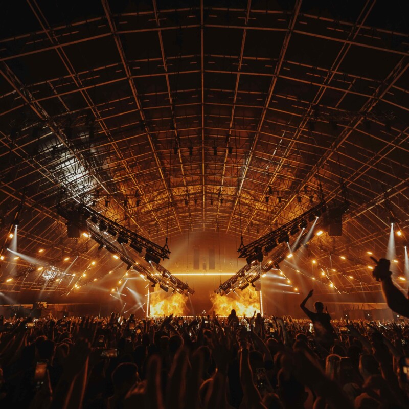 STEEL YARD with orange lights